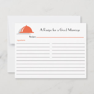 Tarjeta de receta retro - Naranja