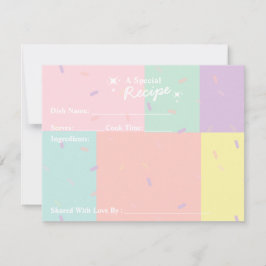 Tarjeta de receta Retro Pastel