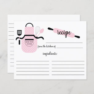 Tarjeta de receta Retro Rubor Apron KitchTools