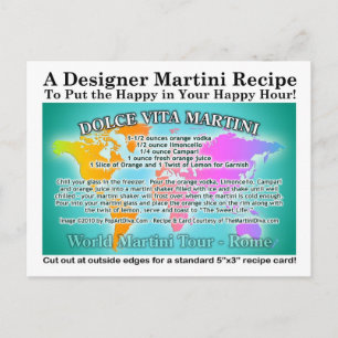 Tarjeta de receta Roma Dolce Vita World Tour Marti