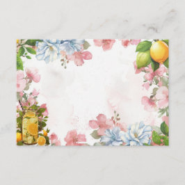 Tarjeta de receta rosa Lemonade Blank