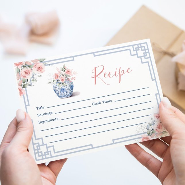 Tarjeta de receta Rubor Pink Ginger Jar Chinoiseri (Subido por el creador)