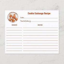 Tarjeta de receta rusa de Cookie Exchange