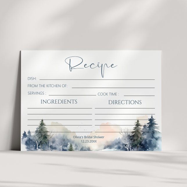 Tarjeta de receta rusa para bosques de invierno de (Subido por el creador)