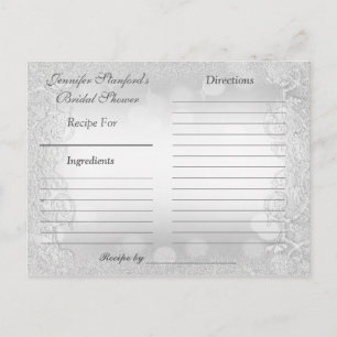 Tarjeta de receta Silver Elegance