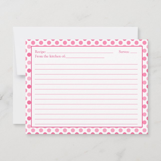 Tarjeta de receta simple para Punto de Polka Blanc (Anverso)