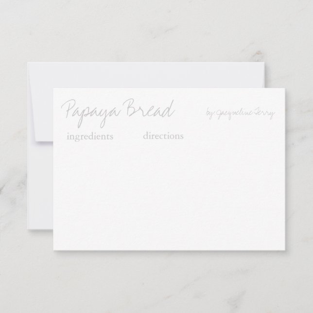 Tarjeta de receta | Su receta |gr (Anverso)
