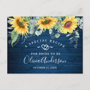Tarjeta de receta Sunflower Eucalyptus Bridal Show