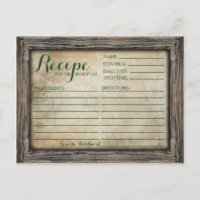 Tarjeta de receta | Tarjeta caligráfica rusa