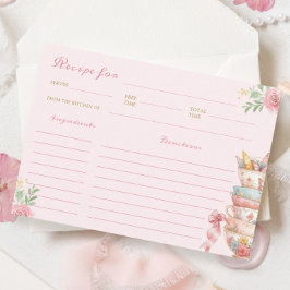 Tarjeta de receta Tea Fiesta Bridal Shower