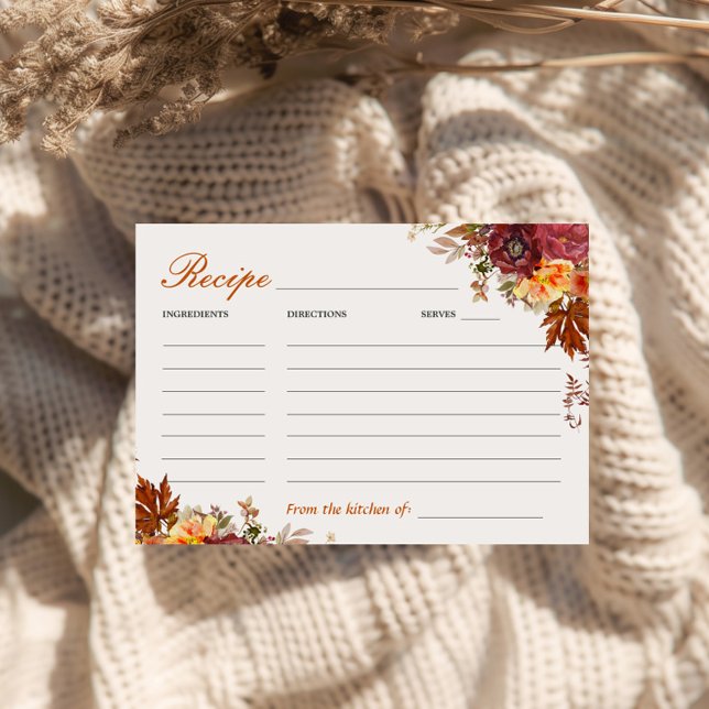 Tarjeta de receta temática de otoño (Subido por el creador)