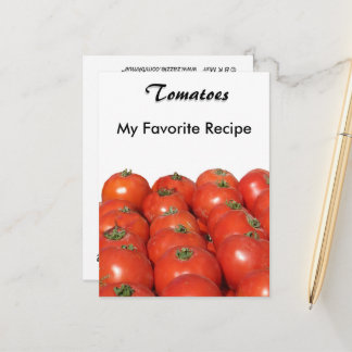 Tarjeta de receta - Tomates