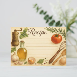 Tarjeta de receta toscana para sacudirse