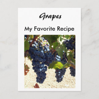 Tarjeta de receta - uvas