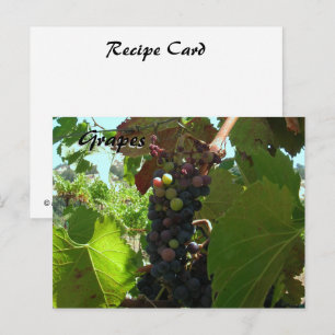 Tarjeta de receta - Uvas en vid