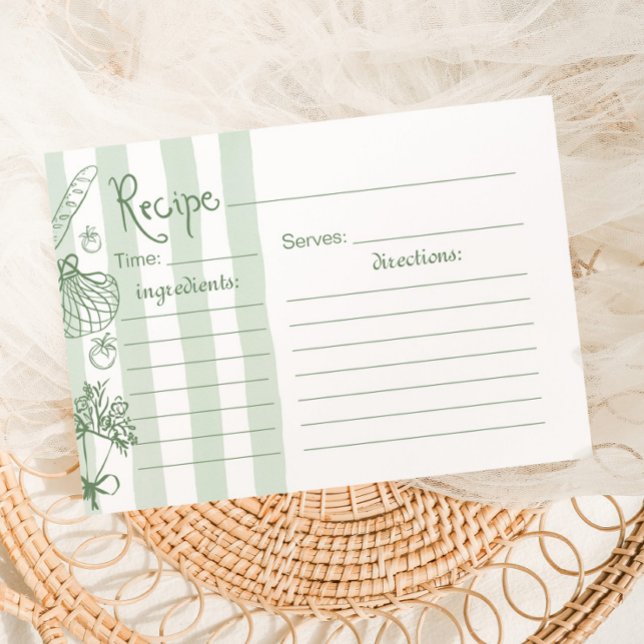 Tarjeta de receta verde de novia recién salida del (Subido por el creador)