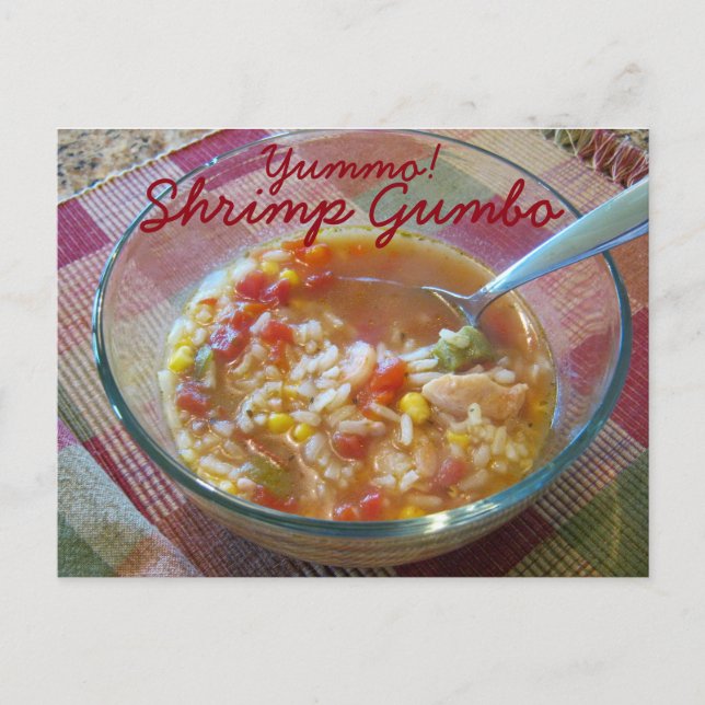 Tarjeta de receta Yummo Shrimp Gumbo (Anverso)