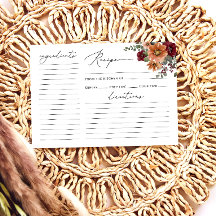 Tarjeta de recetada de ducha de novia floral de co