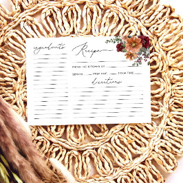 Tarjeta de recetada de ducha de novia floral de co