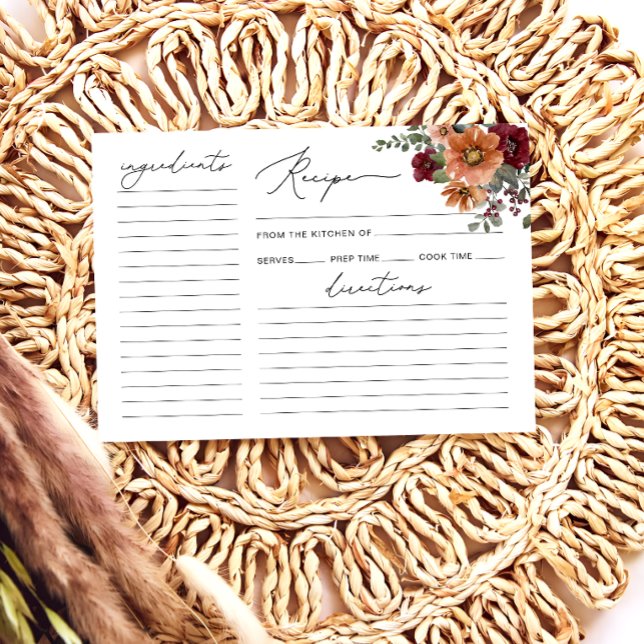 Tarjeta de recetada de ducha de novia floral de co (Subido por el creador)