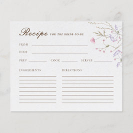 Tarjeta de recetada de ducha de novia floral Water
