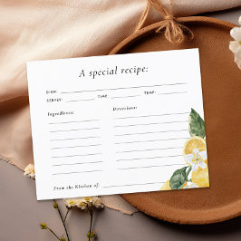 Tarjeta de recetada de ducha de riñón principal de