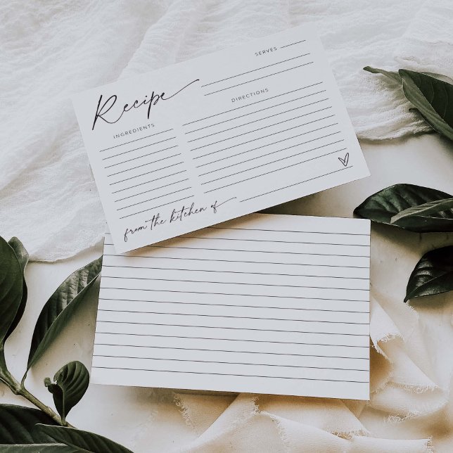 Tarjeta de recetaria moderna para la actividad de  (Subido por el creador)