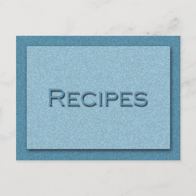 Tarjeta de recetas azules (Anverso)