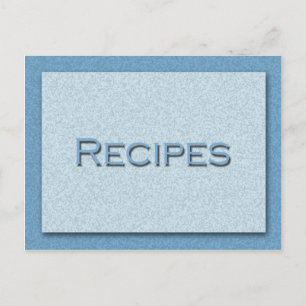 Tarjeta de recetas azules