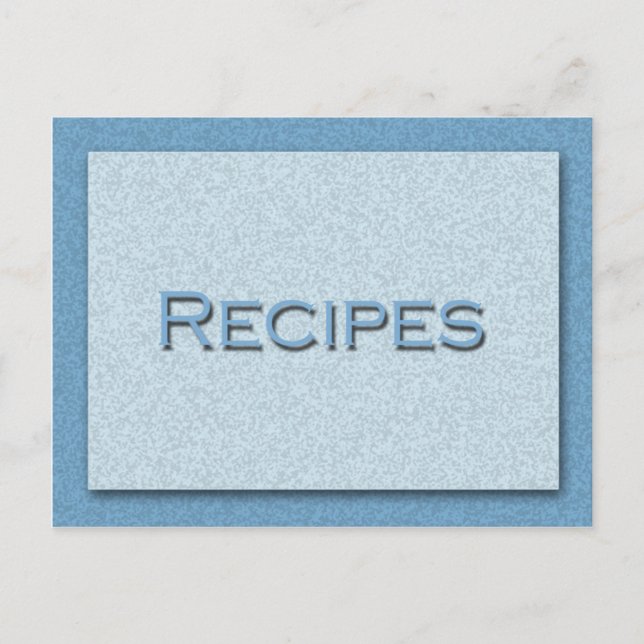 Tarjeta de recetas azules (Anverso)