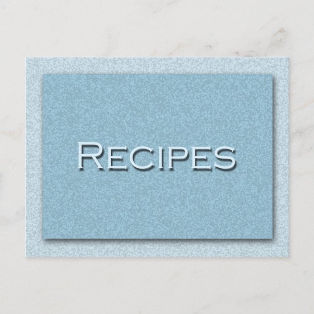 Tarjeta de recetas azules (Anverso)
