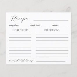 Tarjeta de recetas Blue Chinoserie