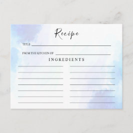Tarjeta de recetas Blue Light, Beach Wedding