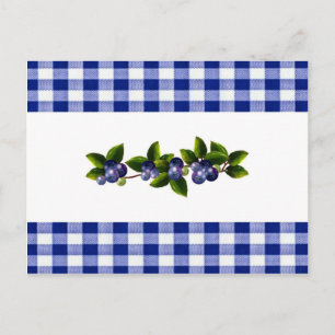 Tarjeta de recetas Blueberries