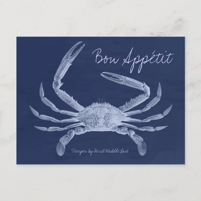 Tarjeta de recetas Bon Appétit King Crab (Anverso)