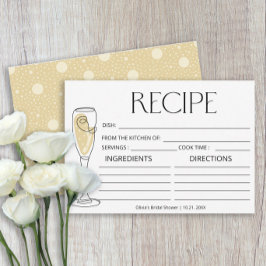 Tarjeta de recetas Brunch and Bubbly Champagne