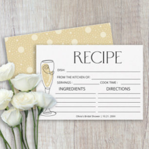 Tarjeta de recetas Brunch and Bubbly Champagne