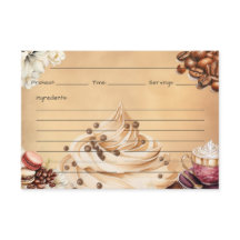 Tarjeta de recetas Café Crémeux