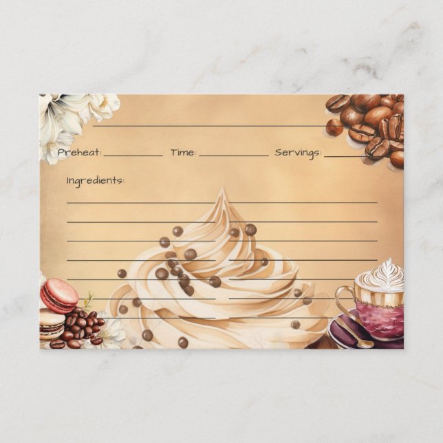 Tarjeta de recetas Café Crémeux (Anverso)