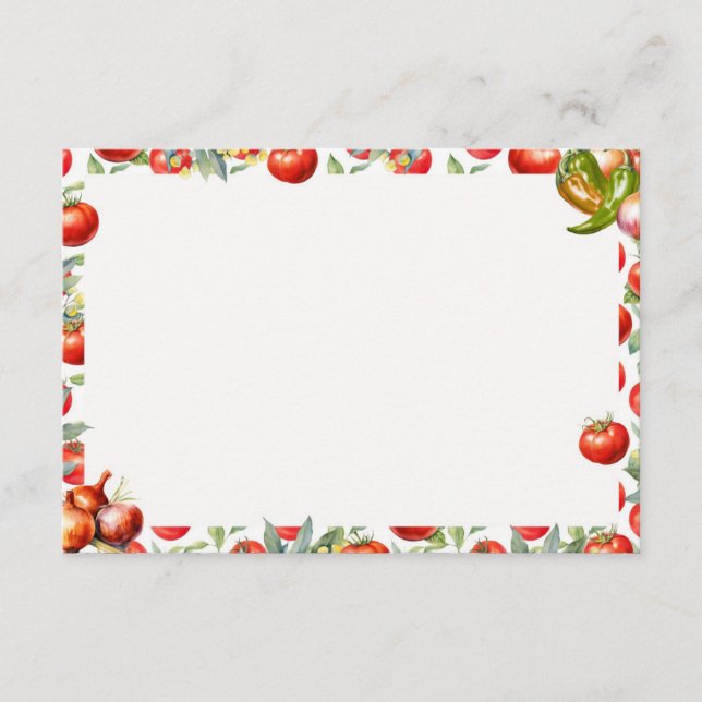 Tarjeta de recetas Chips 'N Salsa Blank (Anverso)