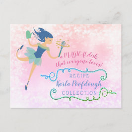 tarjeta de recetas de cocción mágica de hadas de c