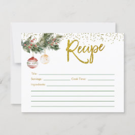 Tarjeta de recetas de duchas de novias en invierno