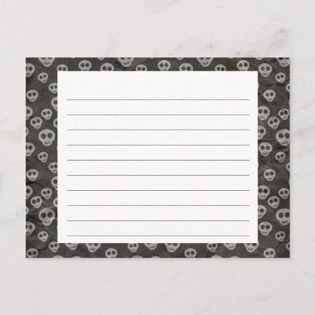 Tarjeta de recetas de Halloween con Skulls fantasm (Anverso)