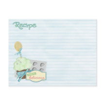 tarjeta de recetas de herramientas de cocción