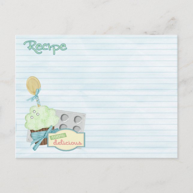 tarjeta de recetas de herramientas de cocción (Anverso)