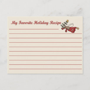 Tarjeta de recetas de Holiday Angel