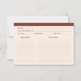 Tarjeta de recetas de la familia Quemada de Umber 