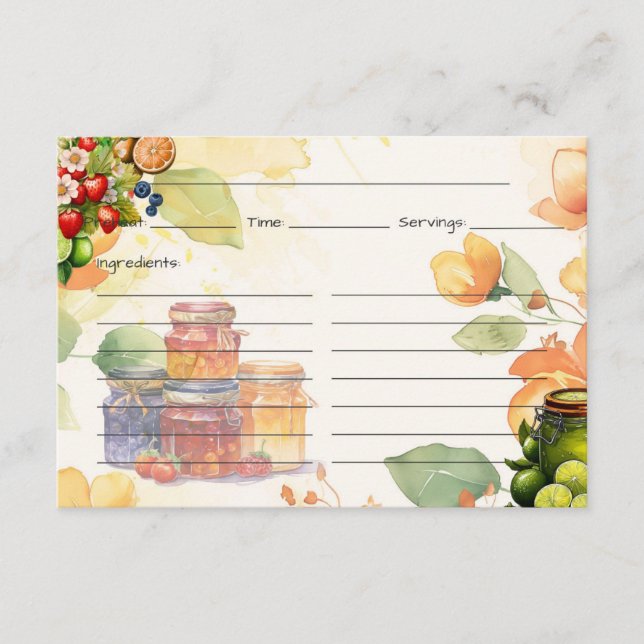 Tarjeta de recetas de Marmalade (Anverso)