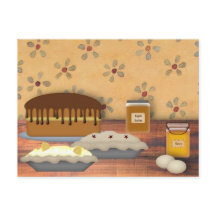 Tarjeta de recetas de postres rurales