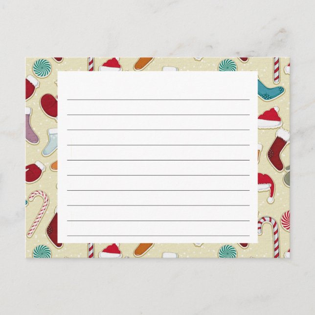 Tarjeta de recetas de temporada de vacaciones (Anverso)